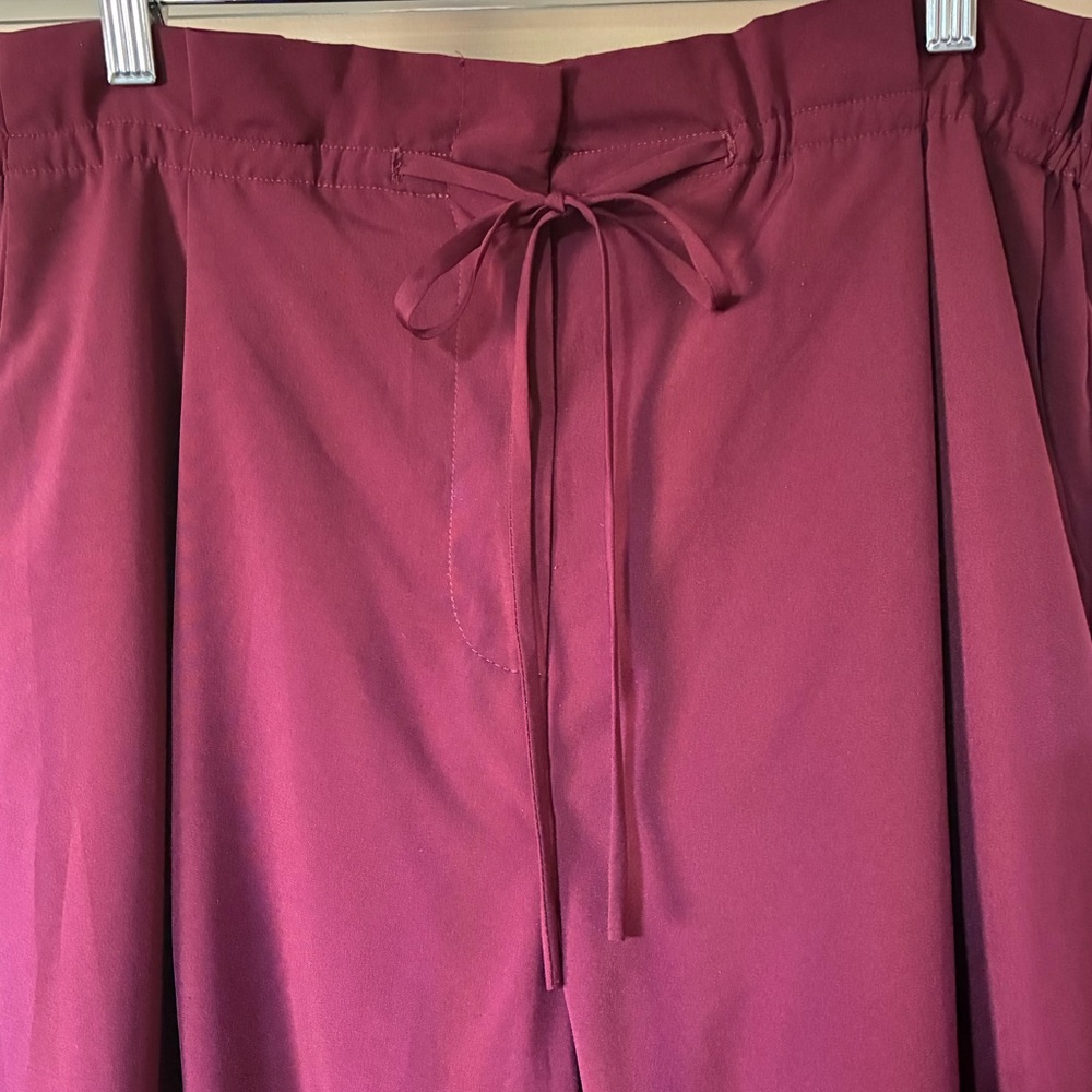 Naked Zebra High-Waist Drawstring pants in Berry Plum